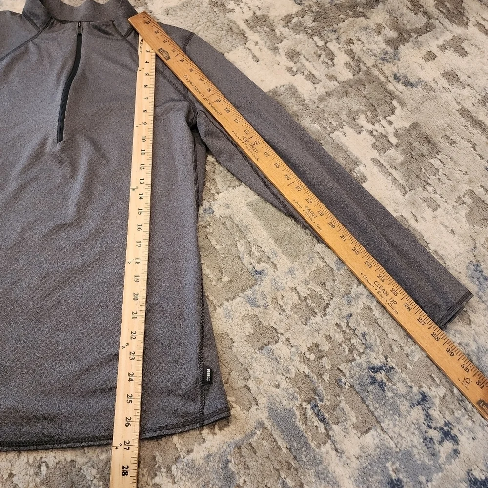 REI women's grey 1/2 zip long sleeve active pullover shirt. Size large.